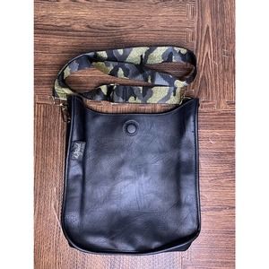 Pinafore Vegan Leather Crossbody Fashion Shoulder Bag with Adjustable Strap